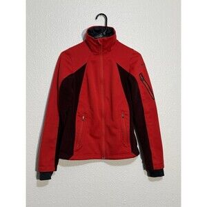 Columbia Womens Omni-Heat Fleece Fusion Red Jacket Collared Titanium Size XS